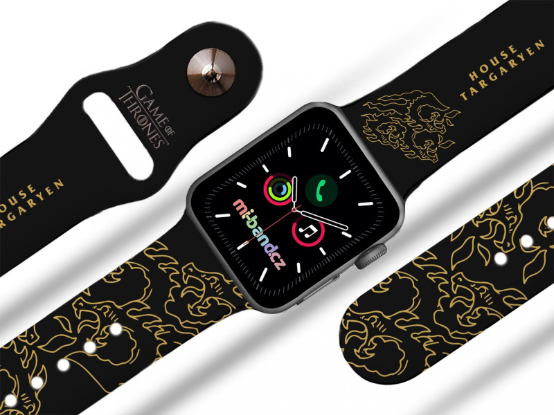 Miband Apple watch řemínek GOT 5 - rod targaryenů Rozměr: 42/44/45/46/49mm