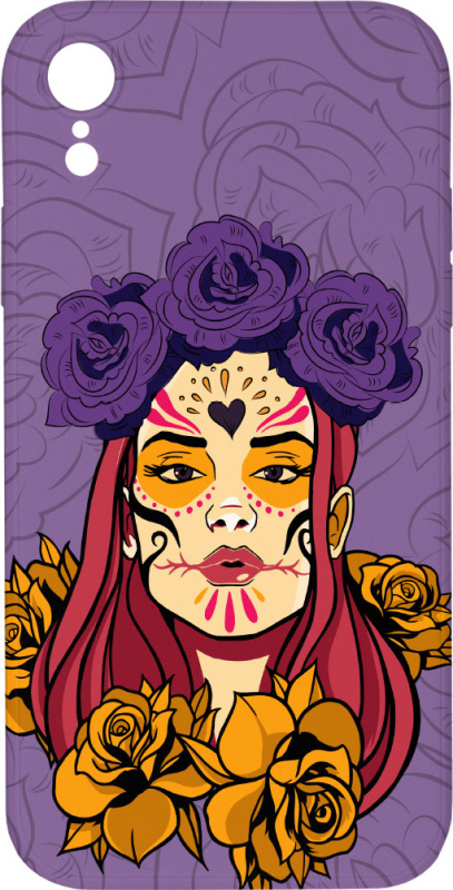 Mi-band Kryt Lebka s květy 2 pro iPhone XR