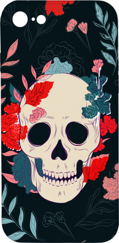 Mi-band Kryt Lebka s květy pro iPhone 7/8/SE2020