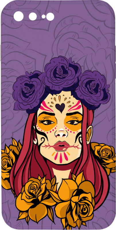 Mi-band Kryt Lebka s květy 2 pro iPhone 7/8 Plus