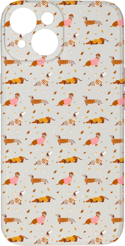 Mi-band Kryt Jezevčíci ve svetru pro iPhone 14 Plus