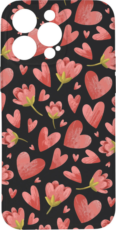 Mi-band Kryt Valentýnský kryt černý pro iPhone 14 Pro Max