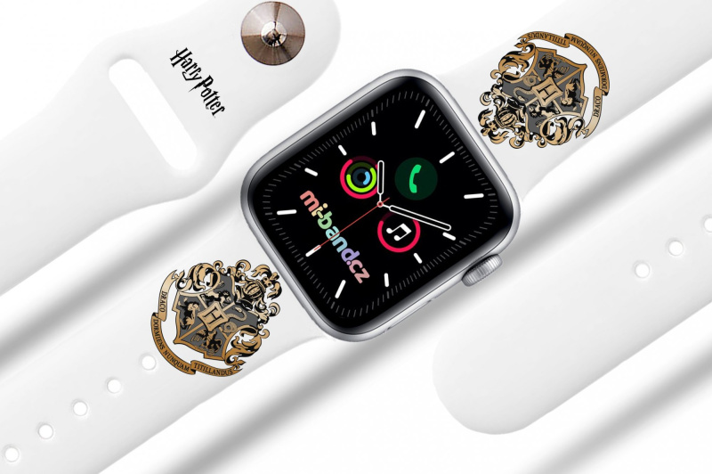 Miband Apple watch řemínek Harry Potter - Bradavice 2 Rozměr: 38/40/41/42(S10)mm, barva pásku: bílá
