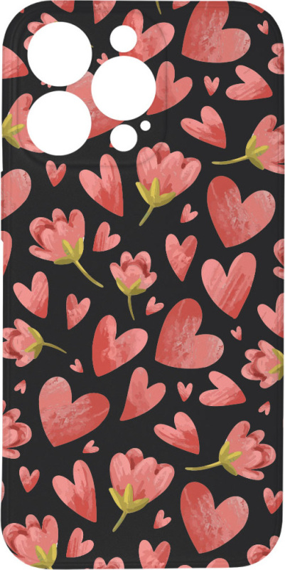 Mi-band Kryt Valentýnský kryt černý pro iPhone 13 Pro