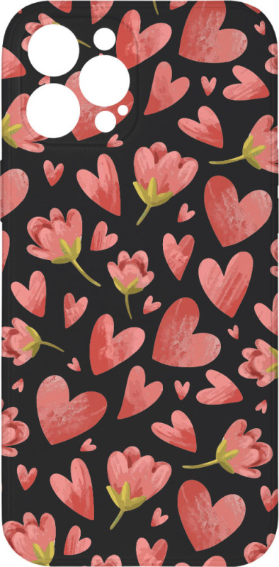 Mi-band Kryt Valentýnský kryt černý pro iPhone 12 Pro