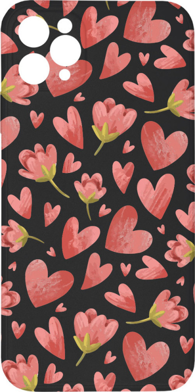 Mi-band Kryt Valentýnský kryt černý pro iPhone 11 Pro Max