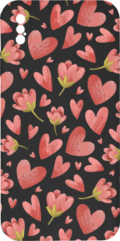 Mi-band Kryt Valentýnský kryt černý pro iPhone XS Max