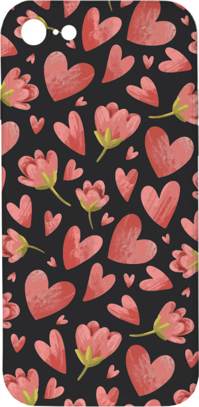 Mi-band Kryt Valentýnský kryt černý pro iPhone 7/8/SE2020