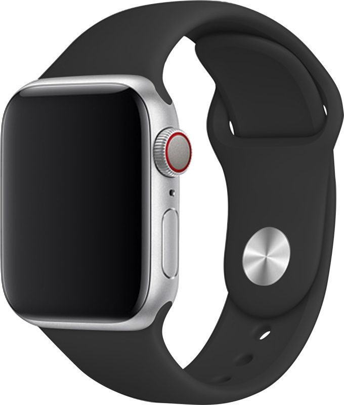 Apple Watch řemínek jednobarevný 38/40/41mm a 42/44/45/46/49mm Barva: Černá, Pro Apple Watch velikost: 42/44/45/46/49mm, Velikost náramku: S (Obvod ruky 16,5 až 20,5cm)