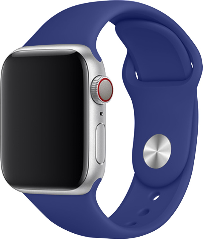 Apple Watch řemínek jednobarevný 38/40/41mm a 42/44/45/46/49mm Barva: Tmavě modrá, Pro Apple Watch velikost: 42/44/45/46/49mm, Velikost náramku: S (Obvod ruky 16,5 až 20,5cm)