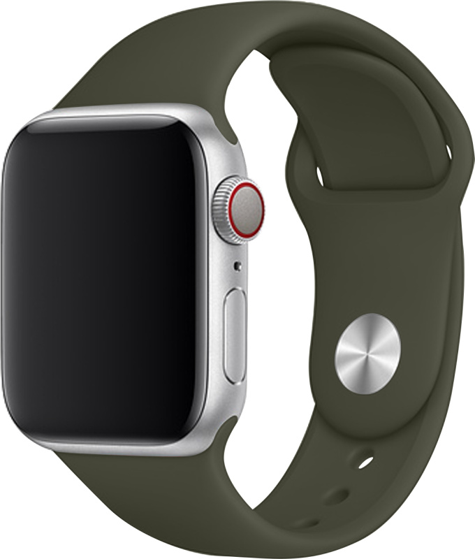 Apple Watch řemínek jednobarevný 38/40/41mm a 42/44/45/46/49mm Barva: Khaki, Pro Apple Watch velikost: 38/40/41mm, Velikost náramku: L (Obvod ruky 18,5 - 23cm)