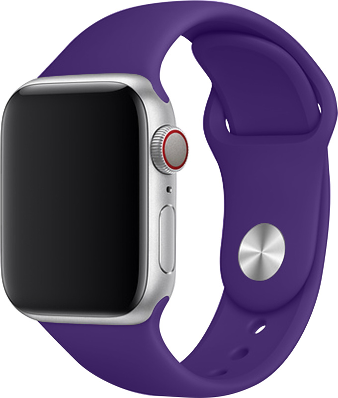 Apple Watch řemínek jednobarevný 38/40/41mm a 42/44/45/46/49mm Barva: Purpurová, Pro Apple Watch velikost: 38/40/41mm, Velikost náramku: L (Obvod ruky 18,5 - 23cm)
