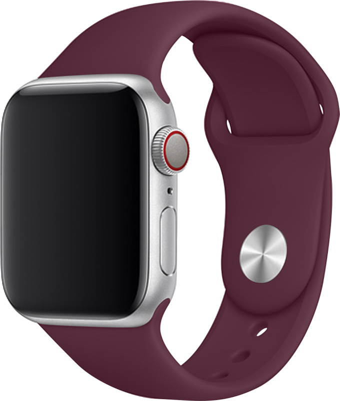 Apple Watch řemínek jednobarevný 38/40/41mm a 42/44/45/46/49mm Barva: Tmavě vínová, Pro Apple Watch velikost: 42/44/45/46/49mm, Velikost náramku: S (Obvod ruky 16,5 až 20,5cm)