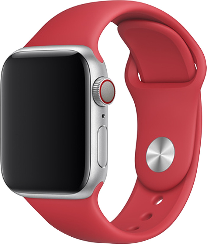 Apple Watch řemínek jednobarevný 38/40/41mm a 42/44/45/46/49mm Barva: Červnená, Pro Apple Watch velikost: 42/44/45/46/49mm, Velikost náramku: S (Obvod ruky 16,5 až 20,5cm)