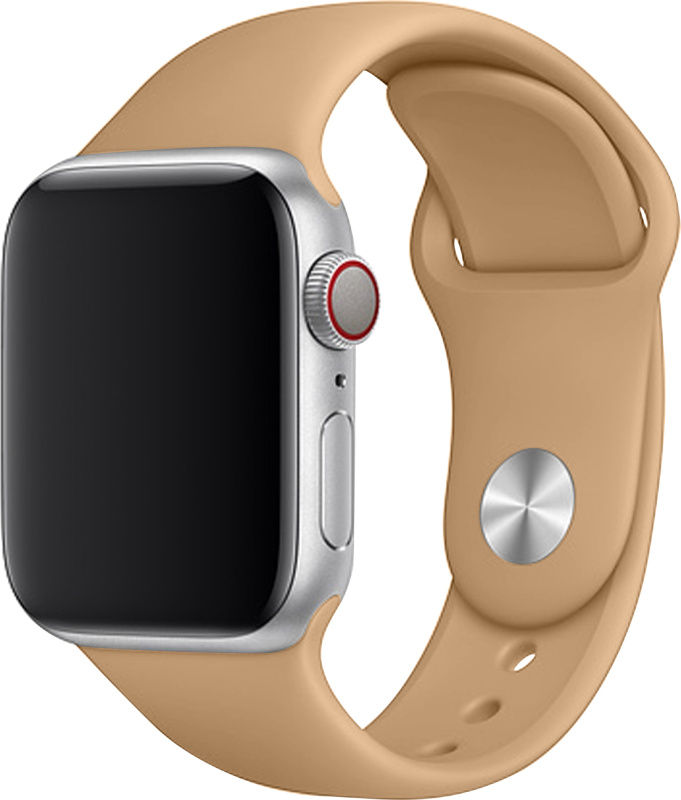 Apple Watch řemínek jednobarevný 38/40/41mm a 42/44/45/46/49mm Barva: Pískově žlutá, Pro Apple Watch velikost: 42/44/45/46/49mm, Velikost náramku: S (Obvod ruky 16,5 až 20,5cm)