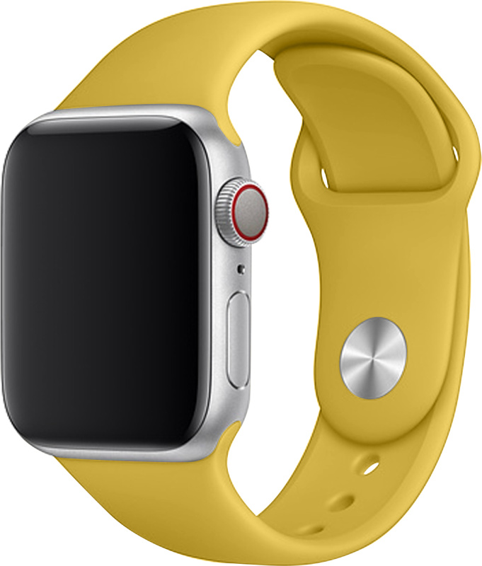 Apple Watch řemínek jednobarevný 38/40/41mm a 42/44/45/46/49mm Barva: Tmavě žlutá, Pro Apple Watch velikost: 42/44/45/46/49mm, Velikost náramku: S (Obvod ruky 16,5 až 20,5cm)