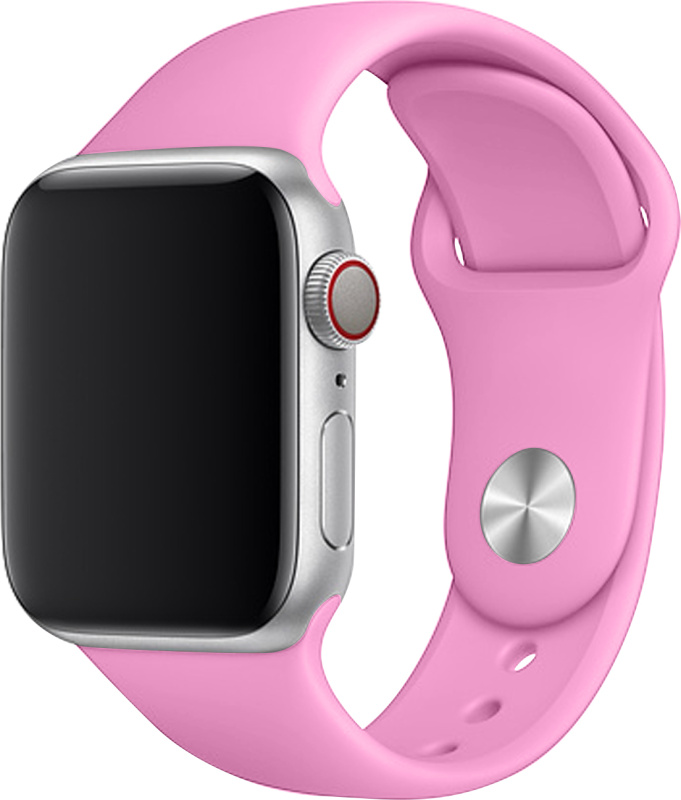 Apple Watch řemínek jednobarevný 38/40/41mm a 42/44/45/46/49mm Barva: Růžová, Pro Apple Watch velikost: 42/44/45/46/49mm, Velikost náramku: L (Obvod ruky 18,5 - 23cm)