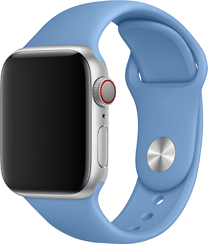 Apple Watch řemínek jednobarevný 38/40/41mm a 42/44/45/46/49mm Barva: Světle šedo-modrá, Pro Apple Watch velikost: 38/40/41mm, Velikost náramku: L (Obvod ruky 18,5 - 23cm)