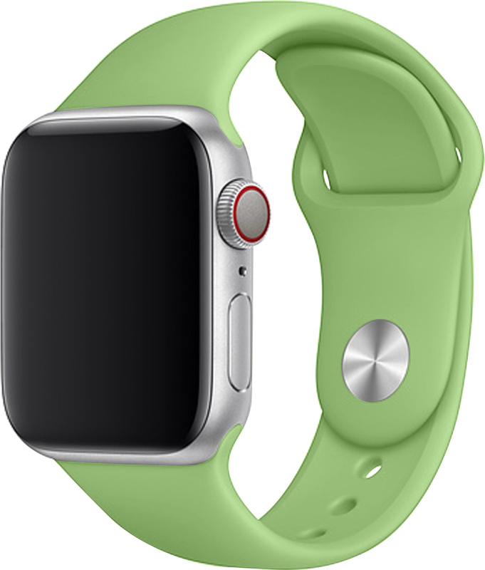 Apple Watch řemínek jednobarevný 38/40/41mm a 42/44/45/46/49mm Barva: Světle zelená 2, Pro Apple Watch velikost: 42/44/45/46/49mm, Velikost náramku: L (Obvod ruky 18,5 - 23cm)