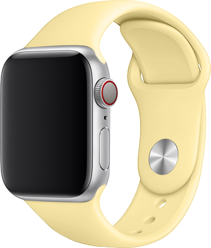 Apple Watch řemínek jednobarevný 38/40/41mm a 42/44/45/46/49mm Barva: Světle žlutá 2, Pro Apple Watch velikost: 38/40/41mm, Velikost náramku: S (Obvod ruky 16,5 až 20,5cm)
