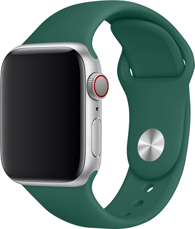 Apple Watch řemínek jednobarevný 38/40/41mm a 42/44/45/46/49mm Barva: Tmavě zelená, Pro Apple Watch velikost: 38/40/41mm, Velikost náramku: S (Obvod ruky 16,5 až 20,5cm)