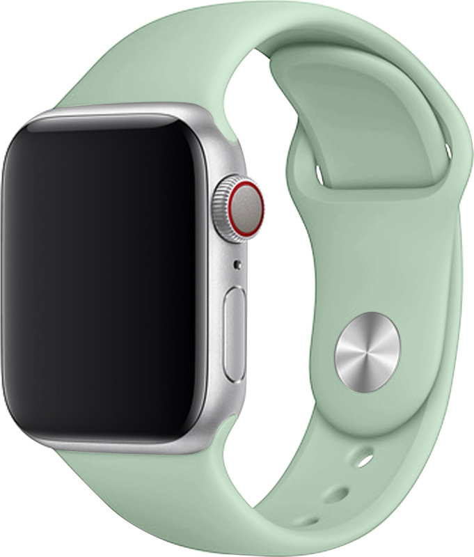 Apple Watch řemínek jednobarevný 38/40/41mm a 42/44/45/46/49mm Barva: Pastelově zelená, Pro Apple Watch velikost: 42/44/45/46/49mm, Velikost náramku: S (Obvod ruky 16,5 až 20,5cm)