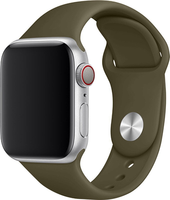 Apple Watch řemínek jednobarevný 38/40/41mm a 42/44/45/46/49mm Barva: Olivová, Pro Apple Watch velikost: 42/44/45/46/49mm, Velikost náramku: S (Obvod ruky 16,5 až 20,5cm)