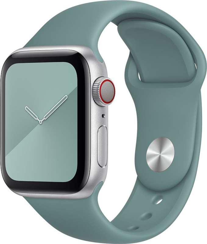 Apple Watch řemínek jednobarevný 38/40/41mm a 42/44/45/46/49mm Barva: Šalvějová, Pro Apple Watch velikost: 38/40/41mm, Velikost náramku: L (Obvod ruky 18,5 - 23cm)