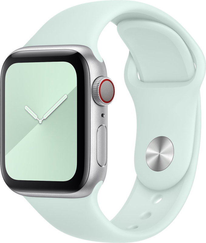 Apple Watch řemínek jednobarevný 38/40/41mm a 42/44/45/46/49mm Barva: Světle mátová, Pro Apple Watch velikost: 38/40/41mm, Velikost náramku: L (Obvod ruky 18,5 - 23cm)