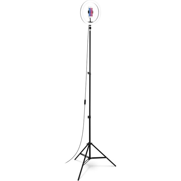 CONNECT IT Selfie12Ring kruhové 12" LED světlo + stativ 2,1 m CLI-3010-LG Černá