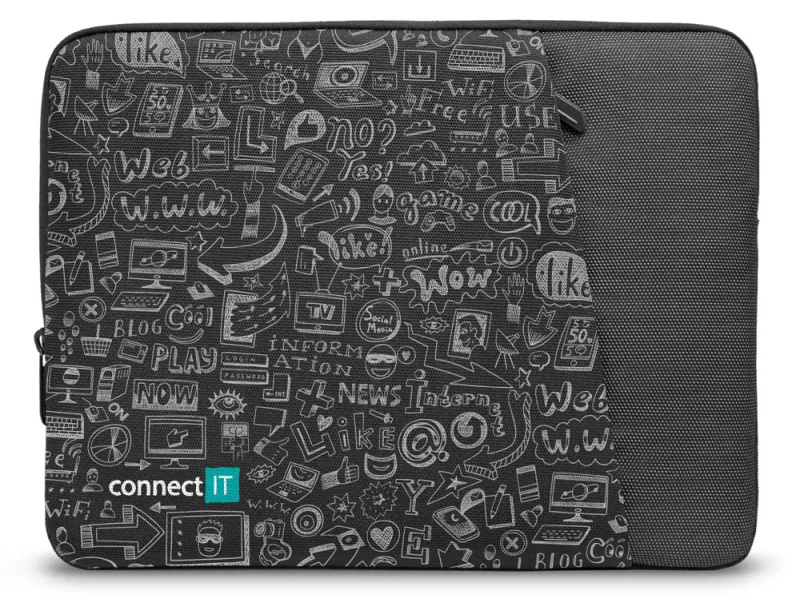 CONNECT IT Doodle pouzdro pro notebook 15.6" černé CFF-7015-DD Vícebarevná