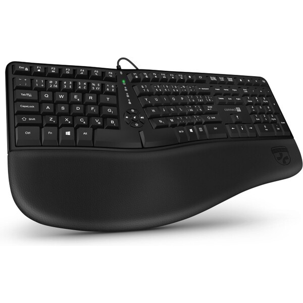 CONNECT IT FOR HEALTH ERGO drátová ergonomická klávesnice CZ + SK verze černá CKB-2800-CS Černá