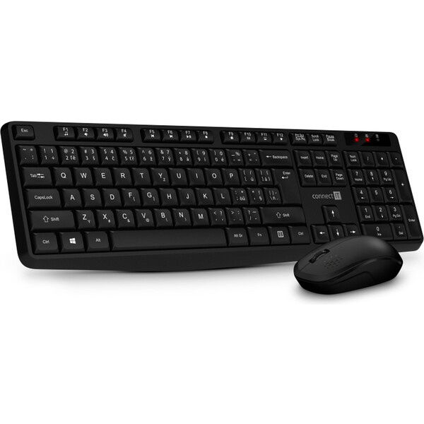 CONNECT IT OfficeBase Wireless Combo bezdrátová černá klávesnice + myš CKM-4500-CS Černá