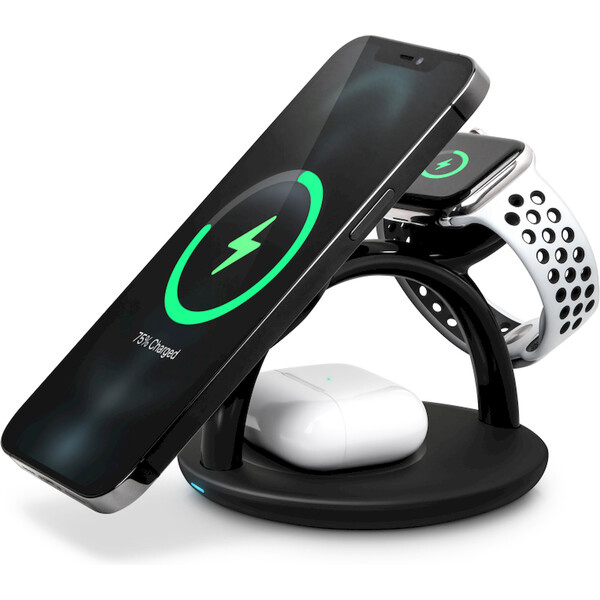 CONNECT IT MultiCharge 3v1 MagSafe Wireless Fast Charge CWC-9060-BK Černá