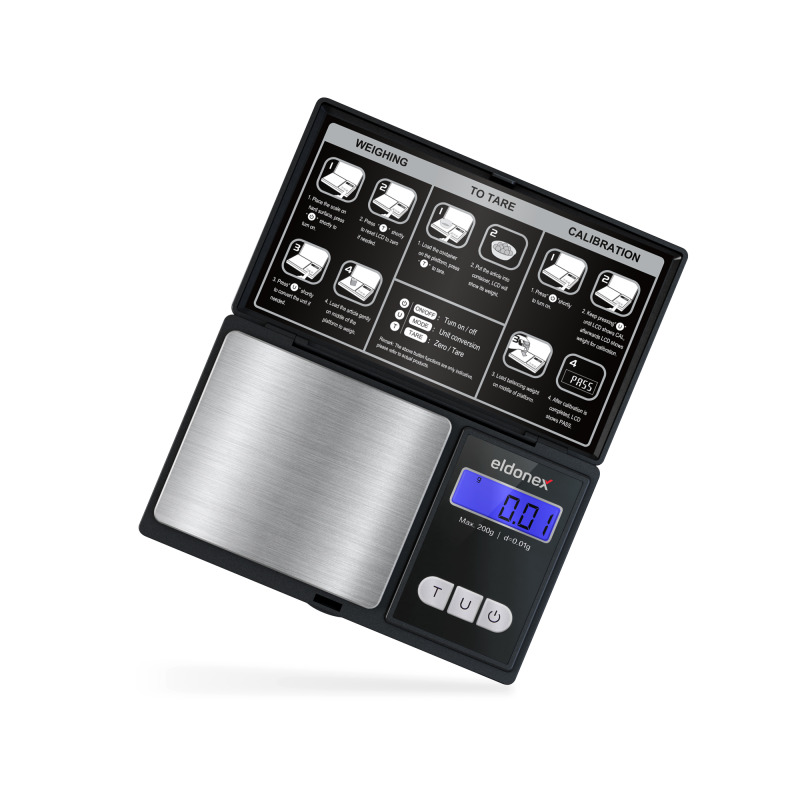 Eldonex PocketPro (0,01 g) přesná setinová váha černá