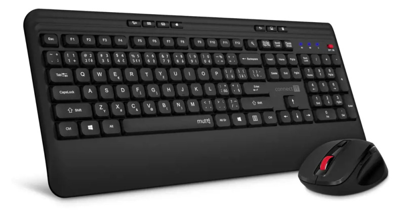CONNECT IT "MUTE" bezdrátový set klávesnice a myši ČERNÝ