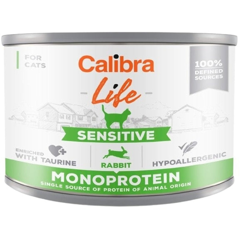 Calibra Cat Life konzerva pro dospělé kočky s králičím