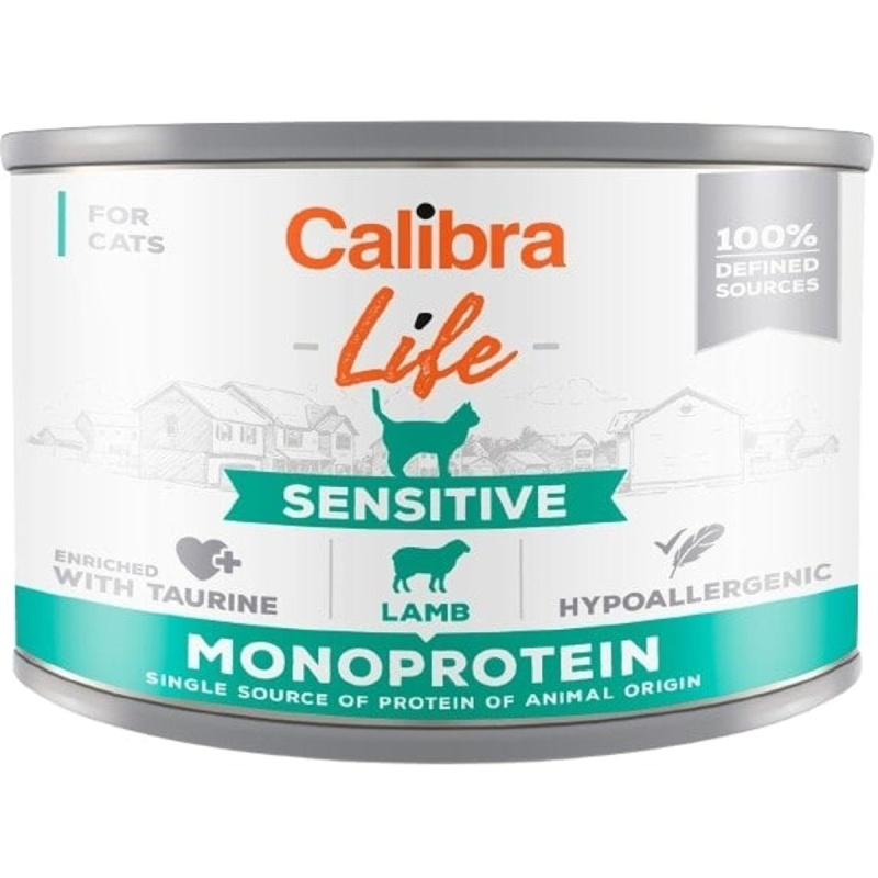 Calibra Cat Life konzerva pro dospělé kočky s jehněčím
