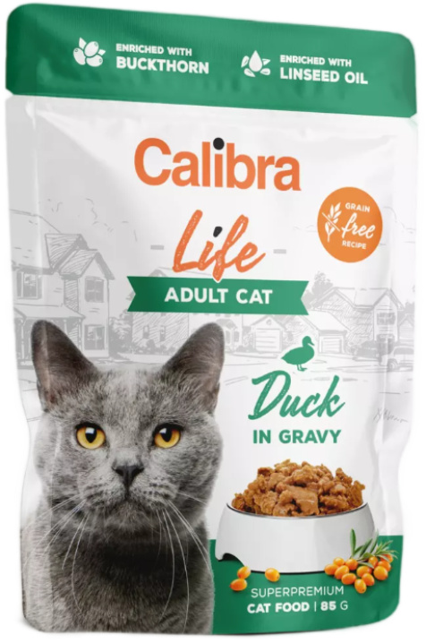 Calibra Cat Life kapsa Adult Duck in gravy 85 g