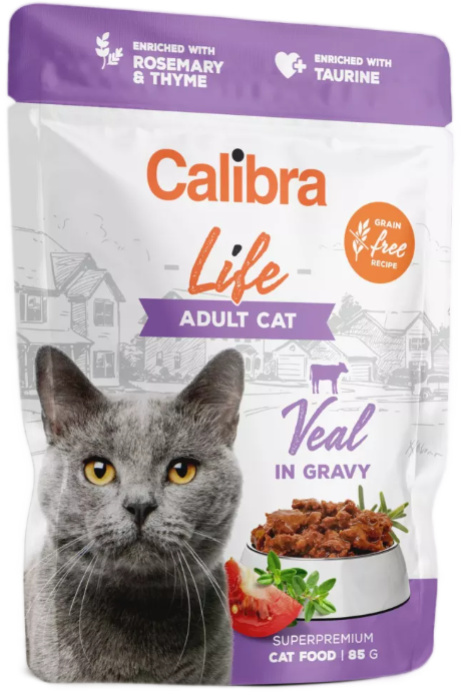 Calibra Cat Life kapsa Adult Veal in gravy 85 g