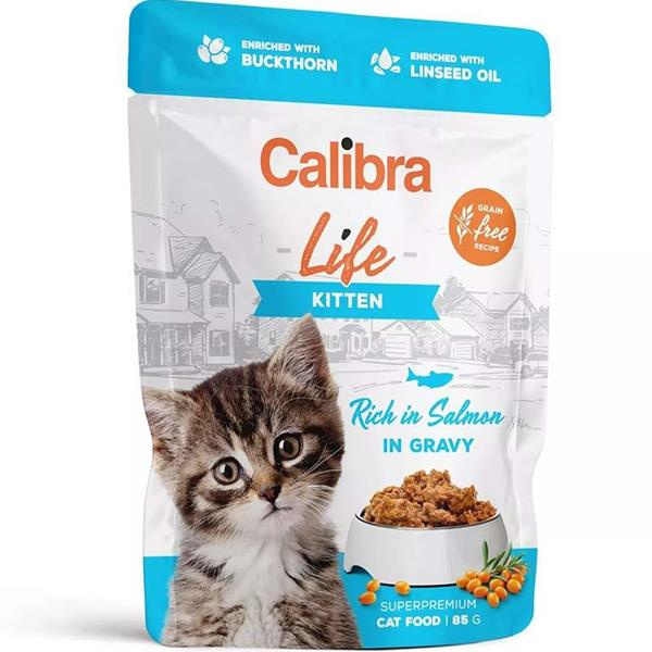 Calibra Cat Life kapsa Kitten Salmon in gravy 85 g