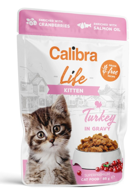 Calibra Cat Life kapsa Kitten Turkey in gravy 85g