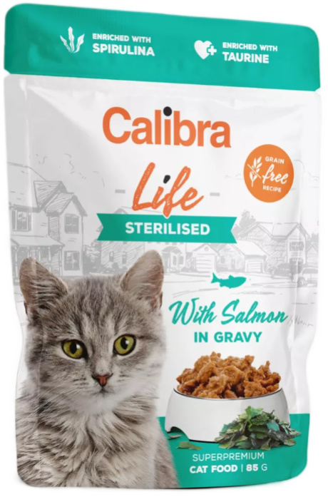Calibra Cat Life kaps. Sterilised Salmon in gravy 85 g