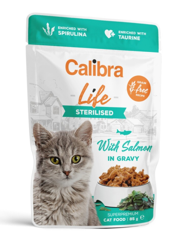 Calibra Cat Life kaps. Sterilised Salmon in gravy 85 g