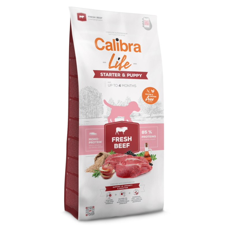 Calibra Dog Life Starter&Puppy Fresh Beef 12kg