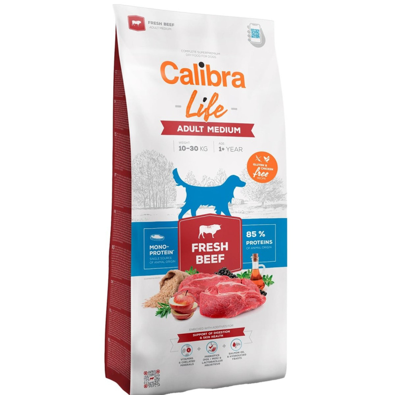Calibra Dog Life Adult Medium Fresh Beef 12kg