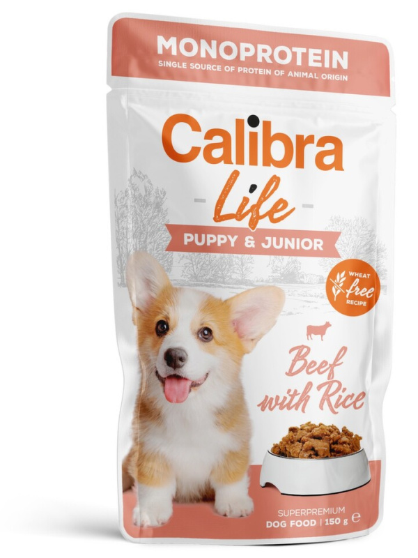 Calibra Dog Life kapsa Puppy&Junior Beef  150g