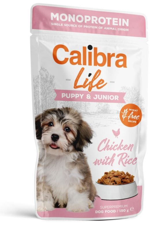 Calibra Dog Life kapsa Puppy&Junior Chicken  150g