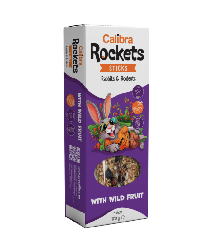 Calibra Rockets Sticks Rabbits&Rodents Wild fruit  120g