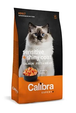 Calibra Expert+ Calibra Cat EXPERT+ Adult Sensitive & Shiny coat 400g